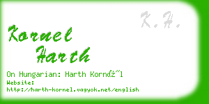 kornel harth business card